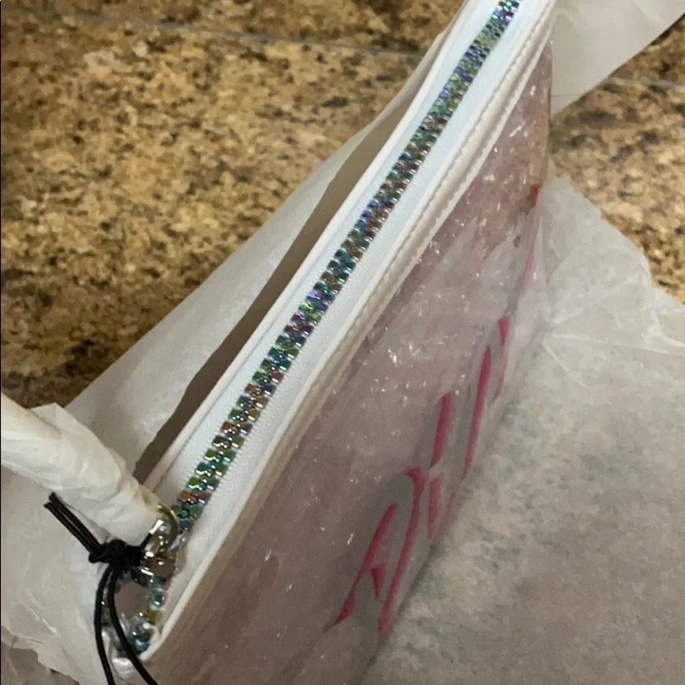 Pink Clear Victoria’s Secret Large Makeup Bag (NWT)